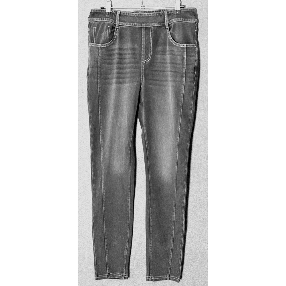 Halara Patitoff Denim Capsule Jeggings Small Grey High Waisted Skinny Athleisure